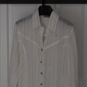 Women’s metallic stripes shirt. (Brand New)